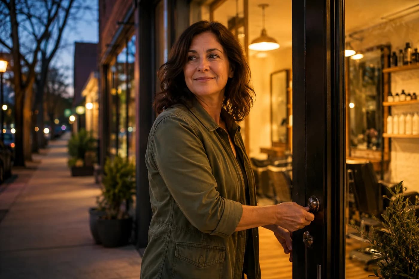 A business after closing time